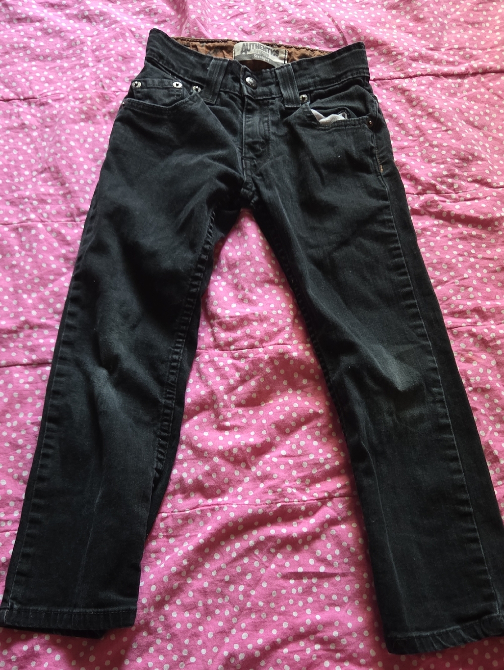 🩵2 For $15🩵Boys Size 7 Black Straight Jeans - Denim